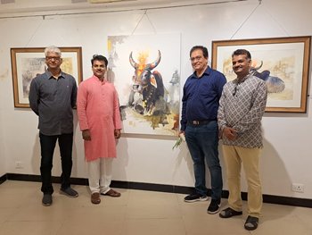 SIDHHA  Paintings Exhibition By Well-Known Artist Kudalayya Hiremath In Jehangir Art Gallery
