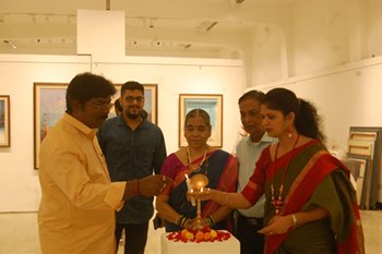 DIVINE EXPRESSION Solo Show Of Paintings By Eminent Artist Parsharam V Sutaar In Jehangir Art Gallery