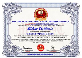 प्रसिद्ध मार्शल आर्ट गुरु चीता यज्ञेश शेट्टी ने ‘ग्लोबल मार्शल आर्ट्स यूनिवर्सिटी ग्रांट कमीशन’ से पीएचडी की डिग्री प्राप्त की