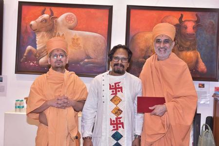 “Sacred India” 17th Solo Show Of Paintings By Renowned Artist Paramesh Paul At Nehru Centre Art Gallery