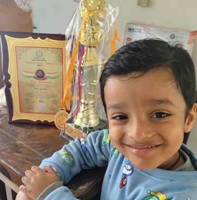 Gurgaon’s Little Star: 5-Year-Old Divij Srivastava Received ‘Bharat Gaurav Samman’