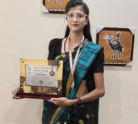 Shivani Soni Honored By Indian Book Of World Records For Outstanding Achievement